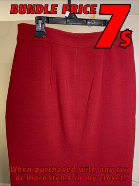 RW&CO Red Pencil Skirt Size 4
